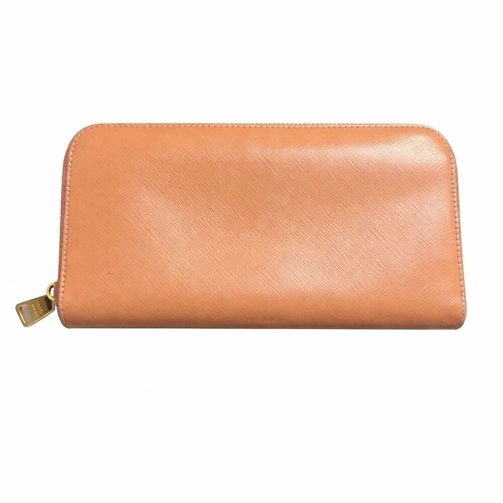 PRADA Saffiano Zip-Around Women's Wallet with Logo and Zipper Accents - Picture 3 of 9